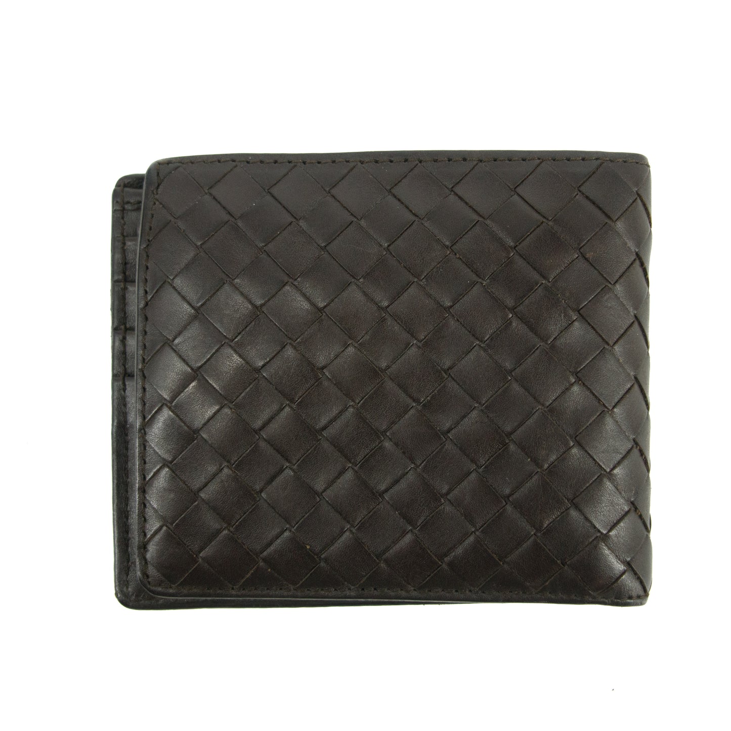 Bottega Veneta Brown Woven Leather Bifold Wallet #3009