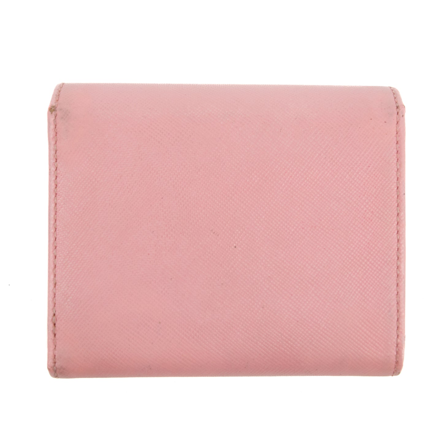 Prada Pink Saffiano Leather Compact Wallet #3010