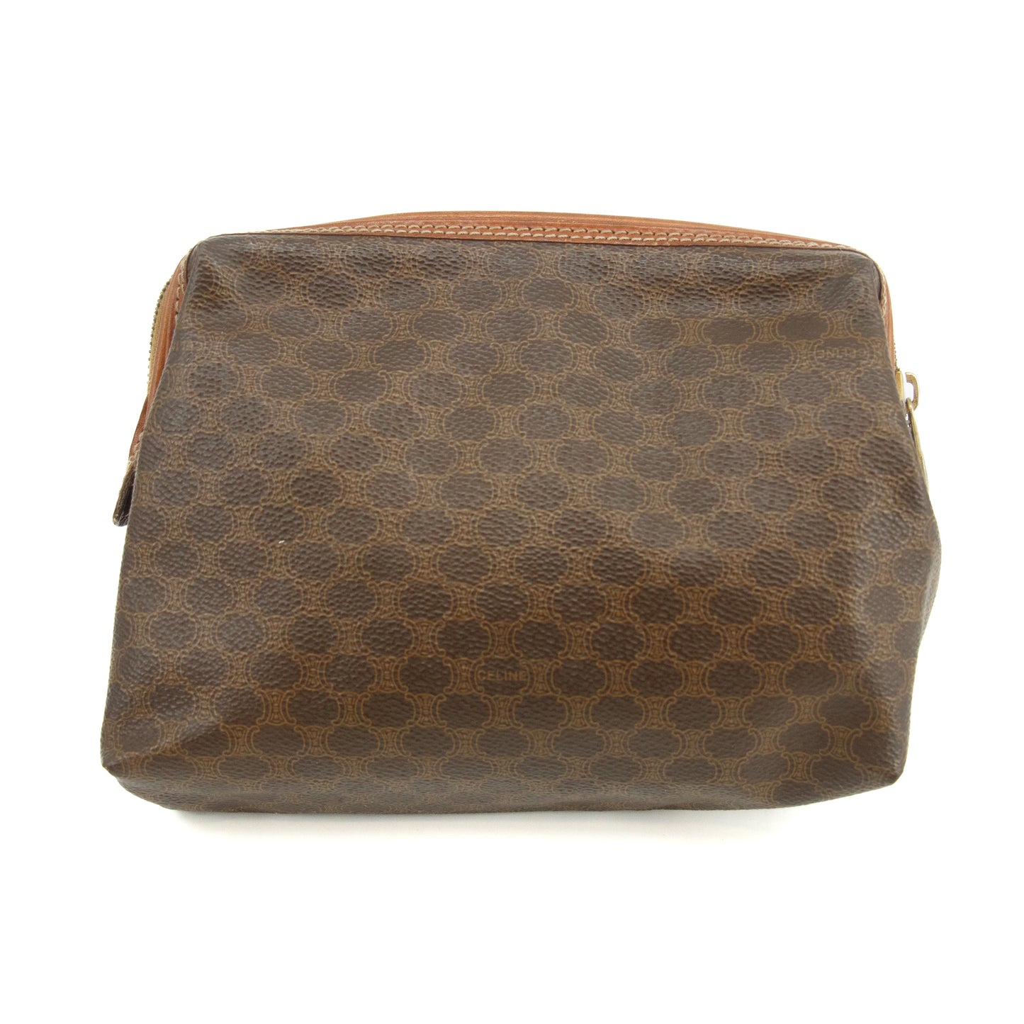 Celine Paris Brown Macadam Pouch #3012