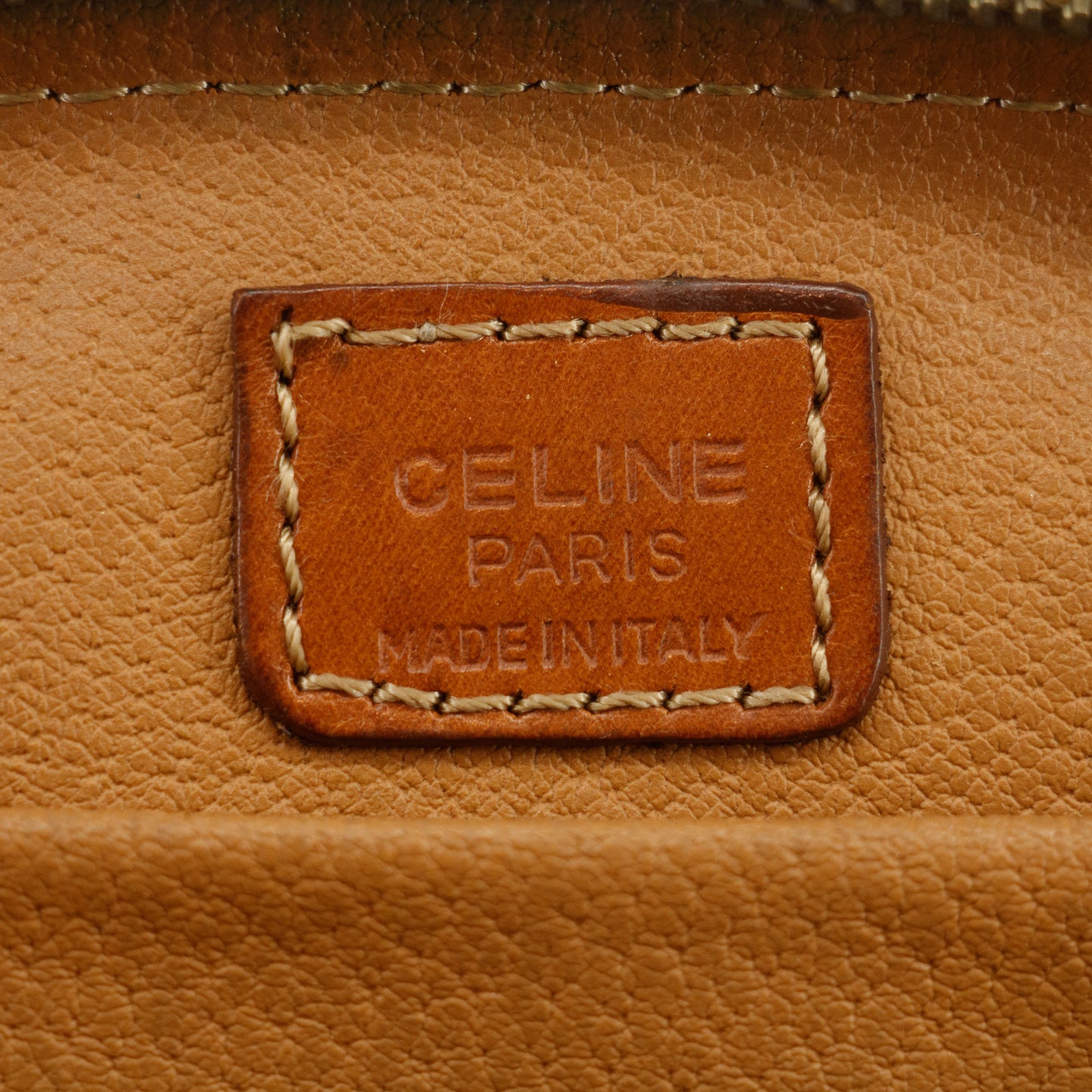 Celine Paris Brown Macadam Pouch #3012