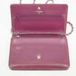 Chanel CC Magenta Leather Wallet on Chain #3015