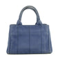 Prada Canvas Canapa Logo Tote Navy Blue Small #3054