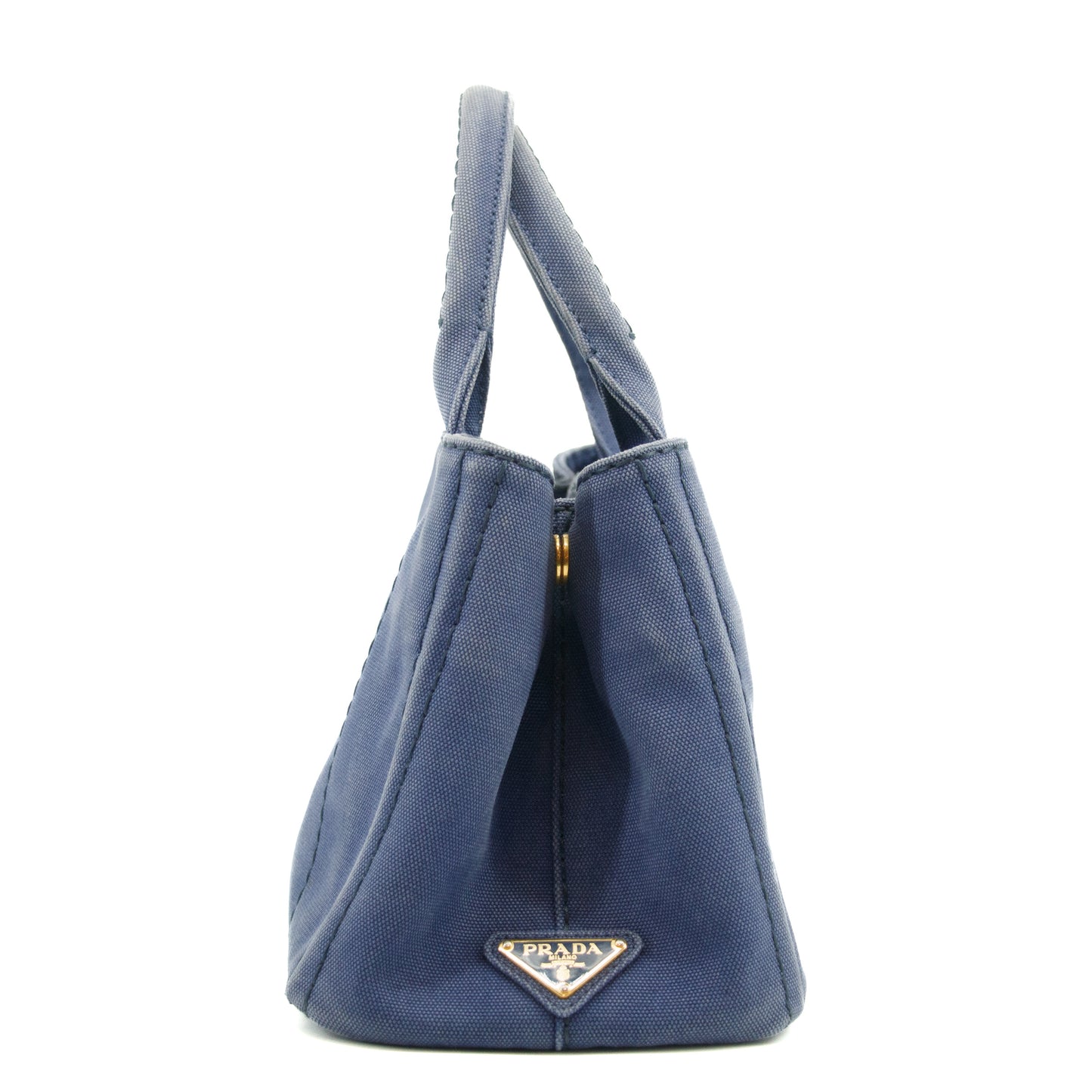 Prada Canvas Canapa Logo Tote Navy Blue Small #3054