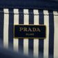 Prada Canvas Canapa Logo Tote Navy Blue Small #3054