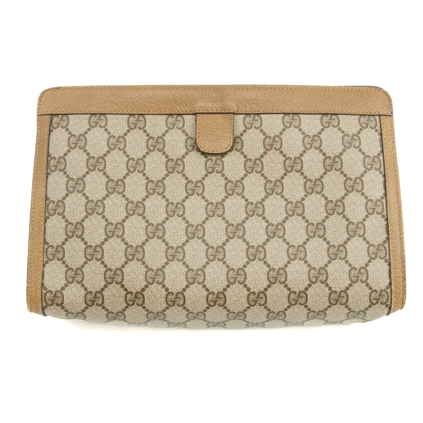 Gucci GG Supreme Web Sherry Line Clutch Bag Beige #3061