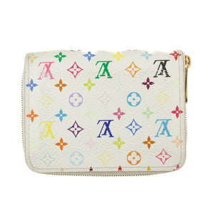 Louis Vuitton Canvas Multicolor Compact Zip Around Wallet  #3101
