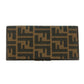 Fendi Zucca FF Canvas Clip Long Wallet Brown #3116