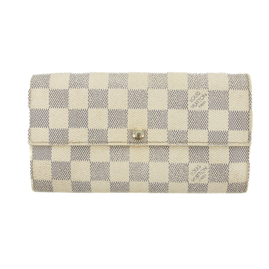 Louis Vuitton Damier Azur Portefeuille Sarah Wallet #3132