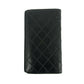 Chanel Black Diamond Quilted Lambskin Long Wallet #3160