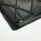 Chanel Black Diamond Quilted Lambskin Long Wallet #3160