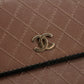 Chanel Matelasse Bicolor Long Trifold Embossed Wallet Pink #3173