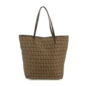Fendi Zuccino Brown FF Canvas x Leather Shoulder Bag 3183