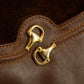 Gucci Vintage Horsebit Leather x Suede Brown Crossbody Bag #3185
