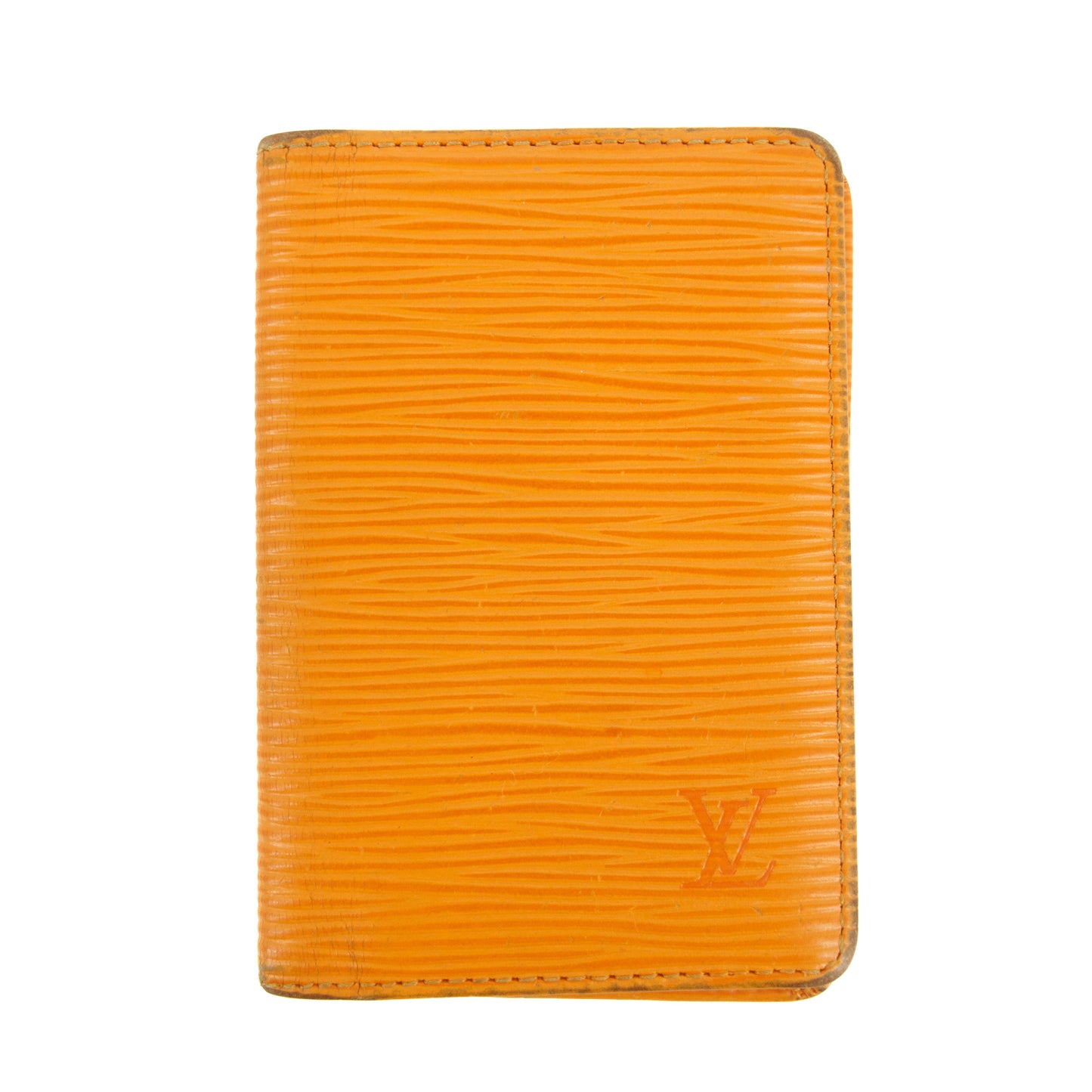 Louis Vuitton Epi Orange Pocket Organizer Wallet #3220