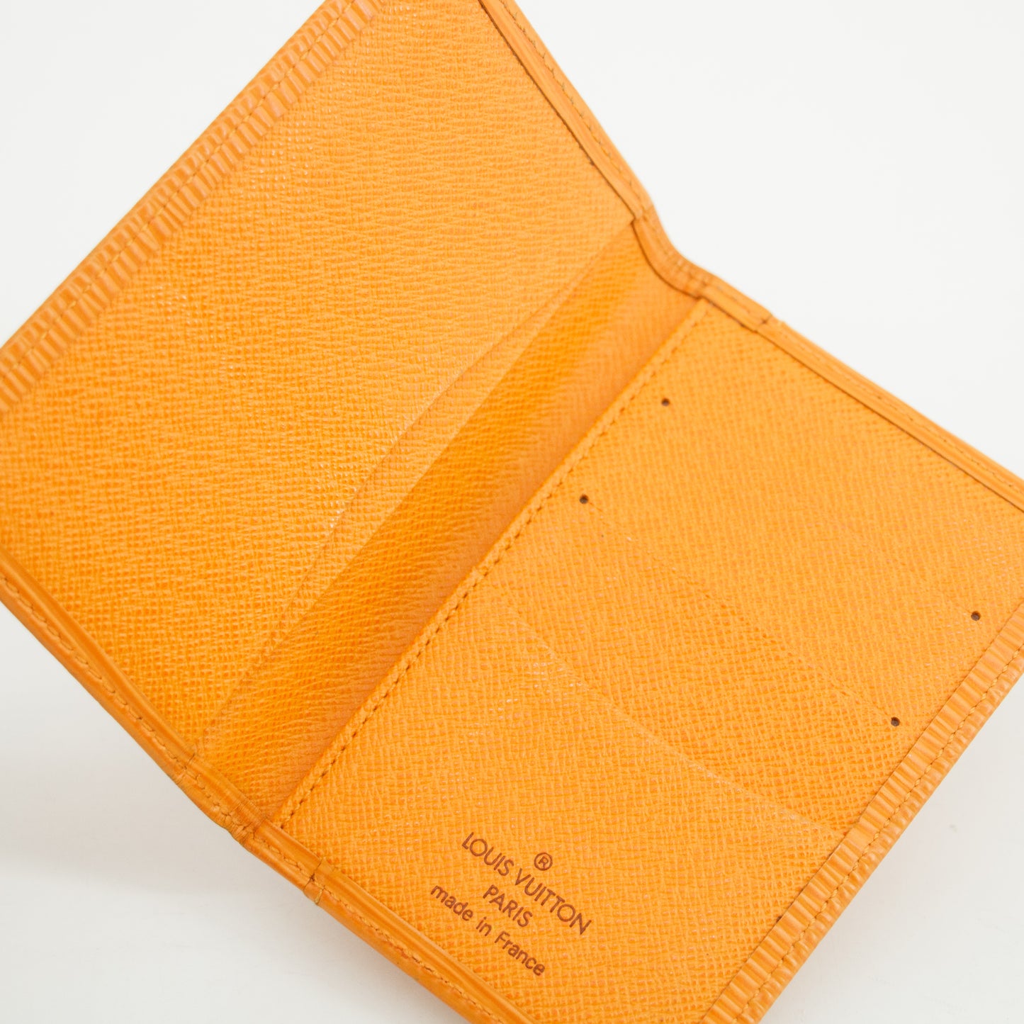 Louis Vuitton Epi Orange Pocket Organizer Wallet #3220