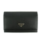 Prada Saffiano Leather Black Continental Long Wallet #3228