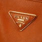 Prada Saffiano Vitello Orange Galleria 2Way Tote Bag #3231