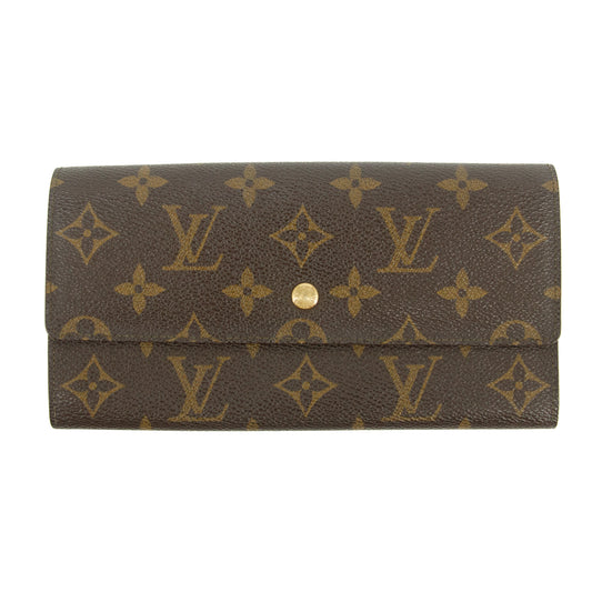 Louis Vuitton Monogram Canvas Brown Sarah Long Wallet #3244