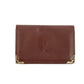 Cartier Red Leather Classic Card Holder Wallet #3257