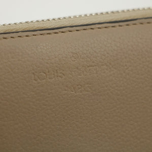 Louis Vuiton Grey Leather V Zip Around Wallet  #3292