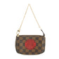 Louis Vuitton Damier Ebene Mini Pochette Accessories Clutch Bag #3333