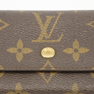 Louis Vuitton Monogram Canvas Brown Coin Case Wallet #3535