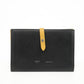 Celine Medium Leather Colorblock Pattern Multifunction Wallet Black #3594