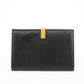 Celine Medium Leather Colorblock Pattern Multifunction Wallet Black #3594