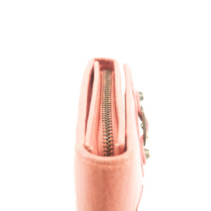 Balenciaga Pink Leather Continental Long Wallet #3691