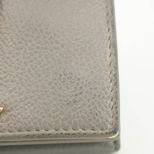 Saint Laurent YSL Grey Leather Trifold Compact Wallet #3703