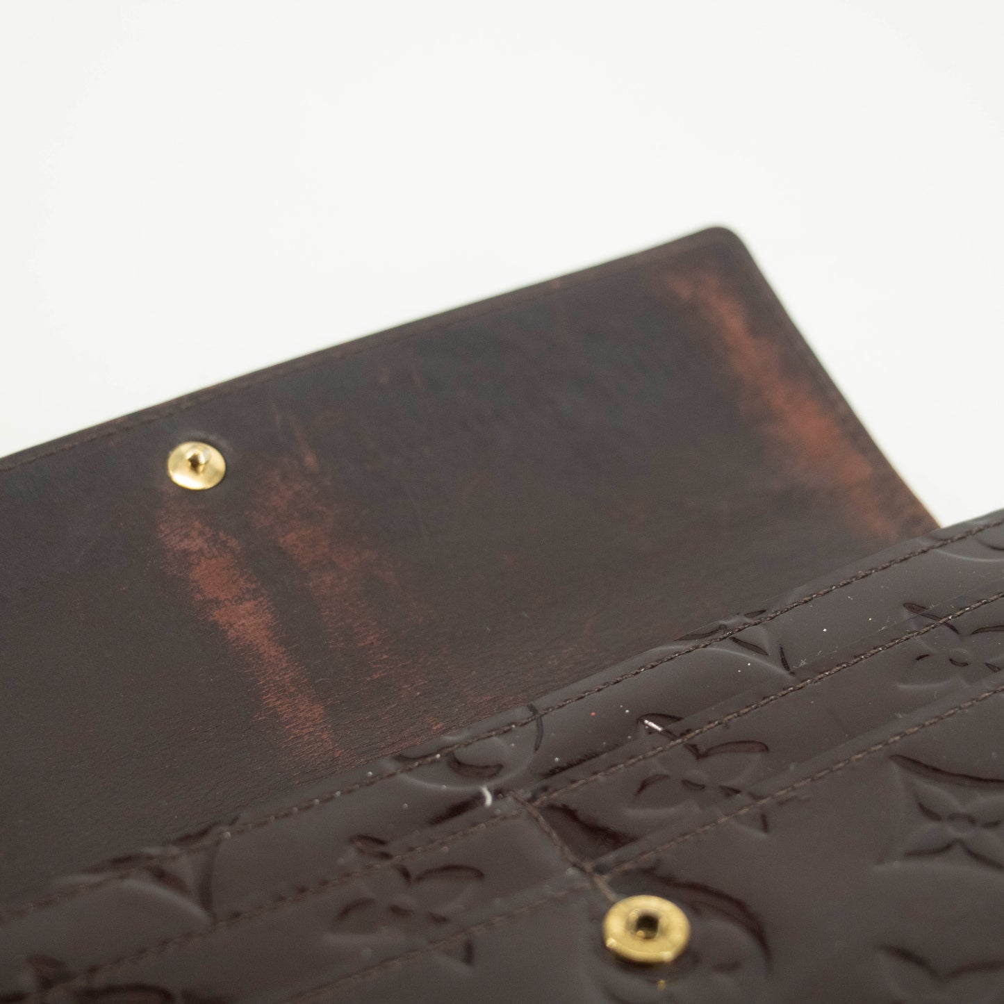 Louis Vuitton Vernis Patent Leather Purple Sarah Wallet #3713