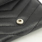 Yves Saint Laurent Black Leather Compact Wallet #3722