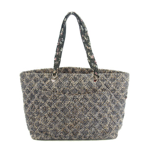Chanel Cambon Line Tweed Quilted Black Linge CC Shoulder Bag #3769