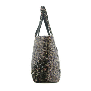 Chanel Cambon Line Tweed Quilted Black Linge CC Shoulder Bag #3769