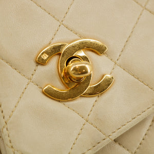 Chanel Matelasse Quilted Lambskin Beige Tassel Camera Shoulder Bag #3770