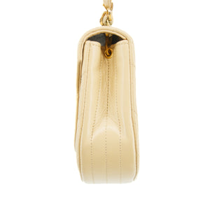 Chanel Lambskin Beige Quilted Chain Shoulder Bag #3772
