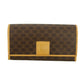 Celine Vintage Macadam PVC Brown Long Wallet #3810