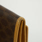 Celine Vintage Macadam PVC Brown Long Wallet #3810