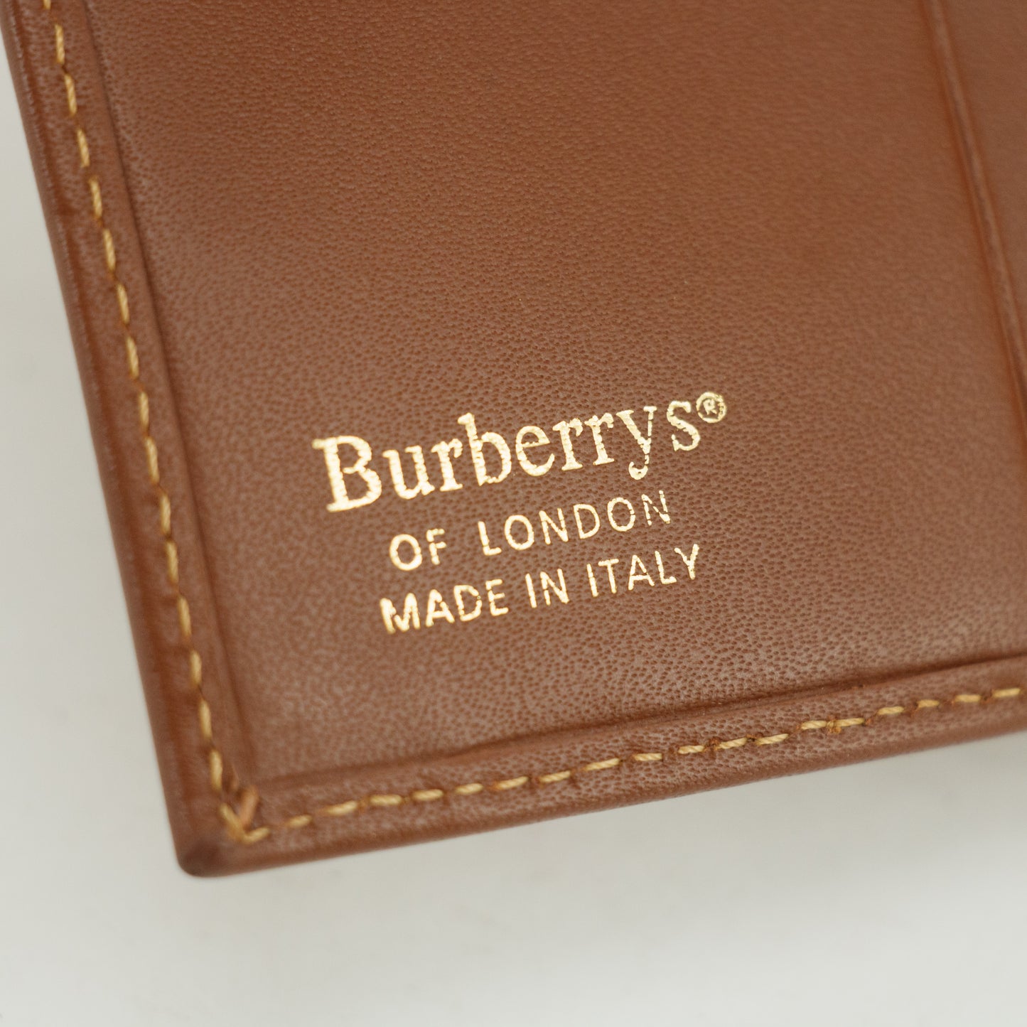 Burberry Brown Check Leather Compact Wallet #3811