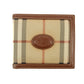 Burberry Brown Check Leather Bifold Wallet  #3815