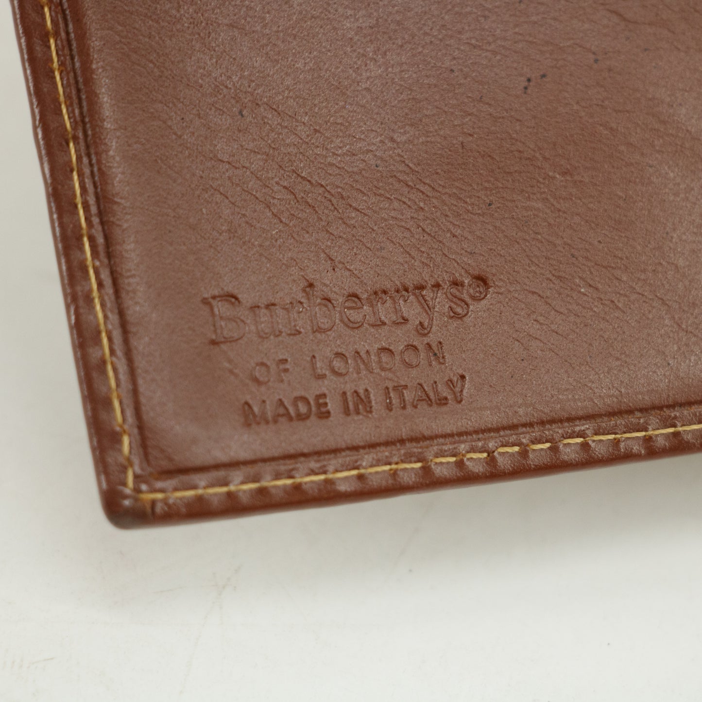 Burberry Brown Check Leather Bifold Wallet  #3815