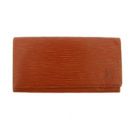 Lous Vuitton Brown Epi Leather Long Wallet #3833