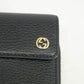 Gucci Interlocking G Black Zip Around Tri-fold Wallet #3917