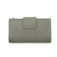 Prada Saffiano Leather Grey Metal Medium Wallet #3918