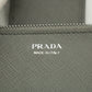 Prada Saffiano Leather Grey Metal Medium Wallet #3918