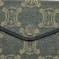 Celine Triomphe Canvas Blue and Grey Fine Strap Wallet #3962