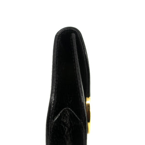 Black Bally Leather Coin Case #3964