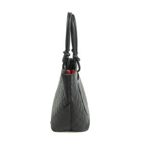 Chanel Black Lambskin Quilted Cambon Ligne Shoulder Bag 13 Series #3973