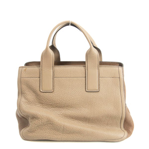 MiuMiu Grey Vitello Caribu Soft Pebbled Leather 2Way Shoulder Bag-SKU #3996