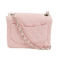 Chanel Small Single Flap Pink Cotton Shoulder Bag #4796
